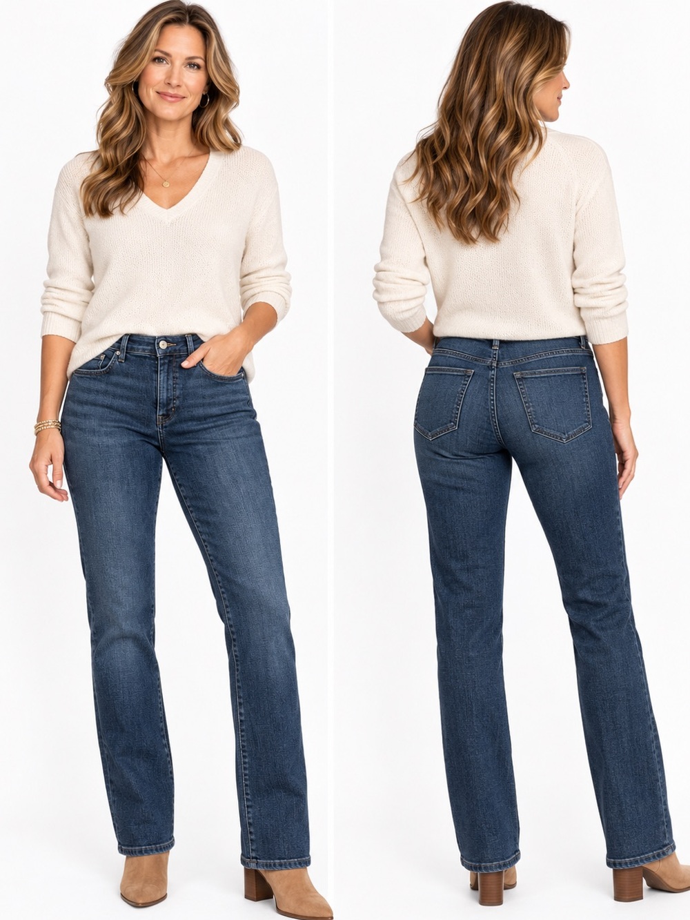 NYDJ | Marilyn Straight Jeans Lift Tuck Stretch Denim Sz 8 EUC